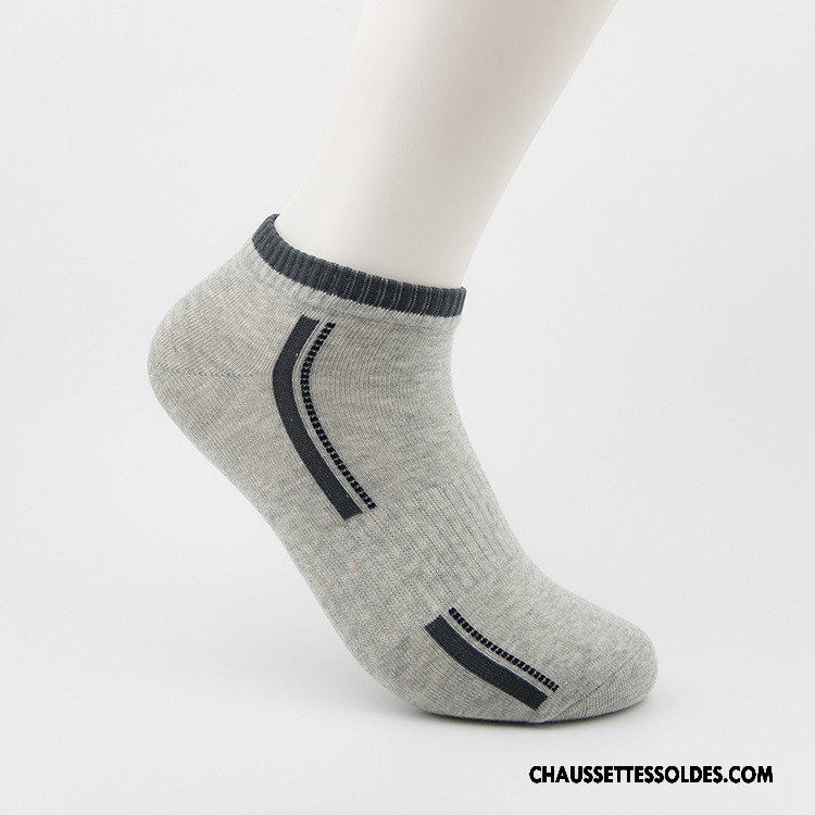 Chaussettes Courtes Homme Confortable Respirant Simple Chaussette Basse Coupée Noir