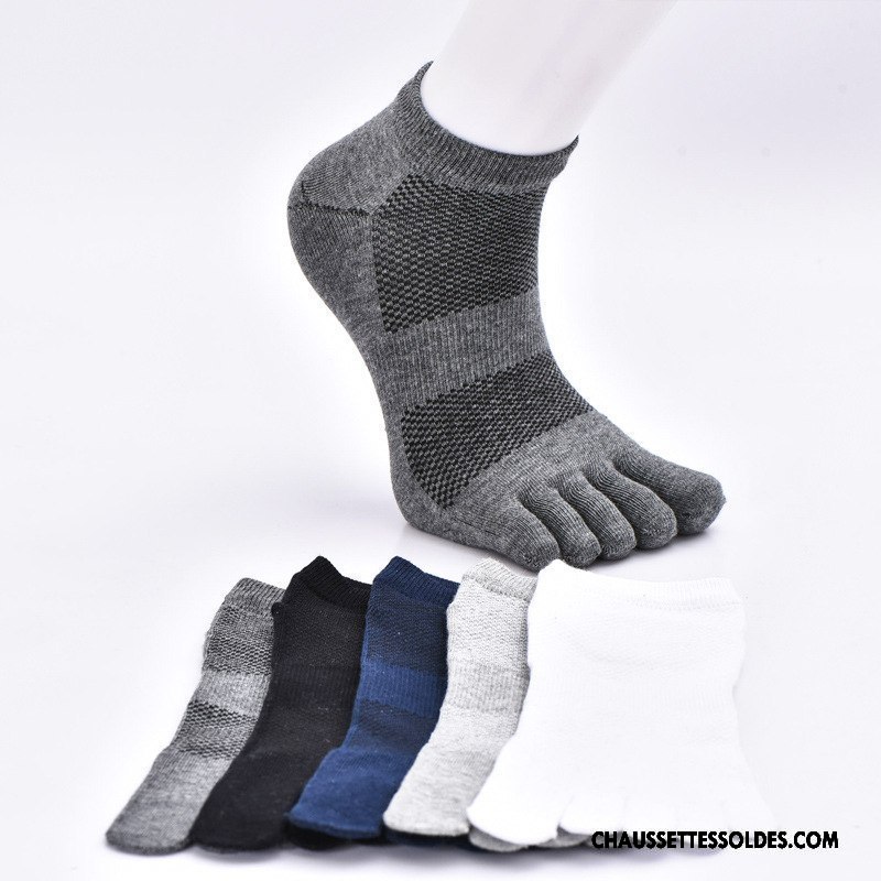 Chaussettes Courtes Homme Coton Bio Absorber La Sueur Mouvement Toutes Les Saisons Respirant Engrener Gris Clair