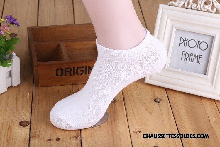 Chaussettes Courtes Homme Coton Bio Chaussette Basse Coupée Imprimé Anti-odeur Été 100% Coton Pure Noir