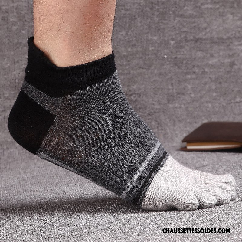 Chaussettes Courtes Homme Coton Bio Cinq Doigts Livraison Gratuite Été 100% Coton Antibactérien Gris