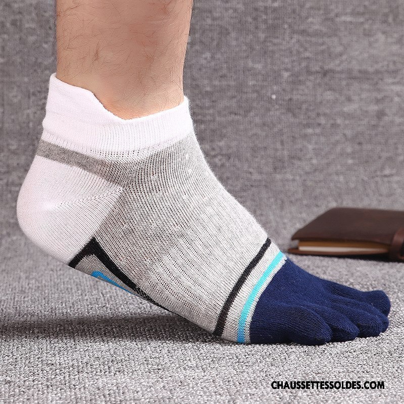 Chaussettes Courtes Homme Coton Bio Cinq Doigts Livraison Gratuite Été 100% Coton Antibactérien Gris