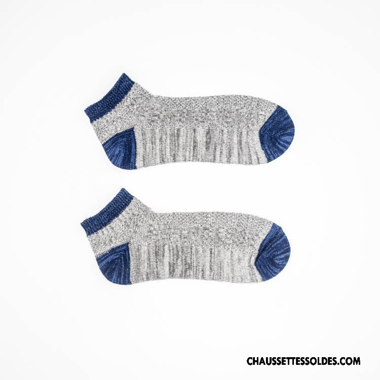 Chaussettes Courtes Homme Coton Bio Rétro Invisible Chaussette Basse Coupée Tendance Style National Vert