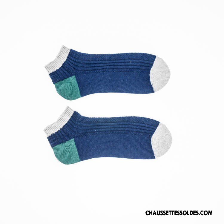 Chaussettes Courtes Homme Coton Bio Rétro Invisible Chaussette Basse Coupée Tendance Style National Vert