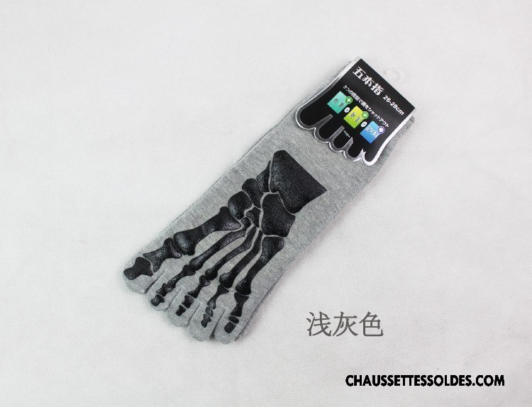 Chaussettes Courtes Homme De Travail À La Mode Cinq Doigts Anti-odeur 100% Coton Antibactérien