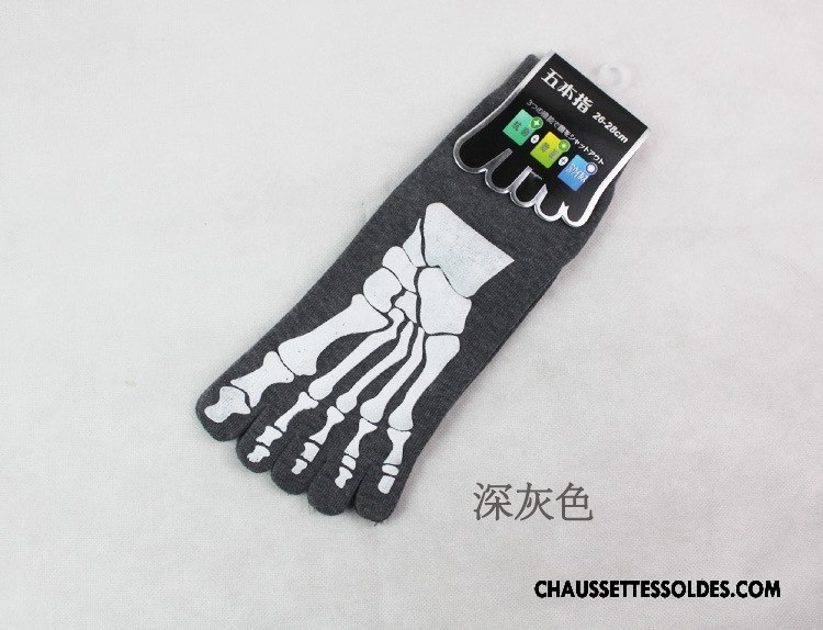 Chaussettes Courtes Homme De Travail À La Mode Cinq Doigts Anti-odeur 100% Coton Antibactérien