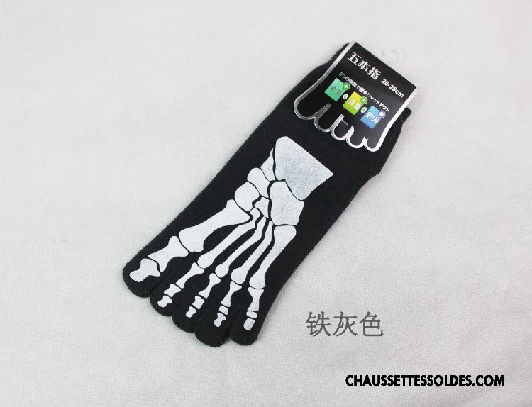 Chaussettes Courtes Homme De Travail À La Mode Cinq Doigts Anti-odeur 100% Coton Antibactérien