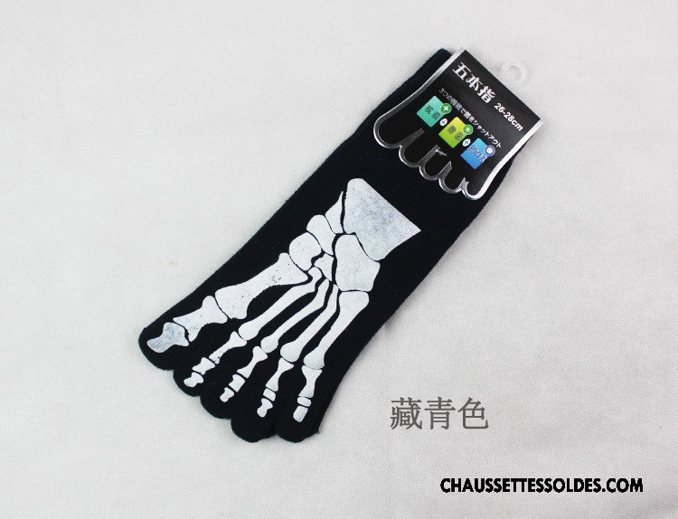 Chaussettes Courtes Homme De Travail À La Mode Cinq Doigts Anti-odeur 100% Coton Antibactérien