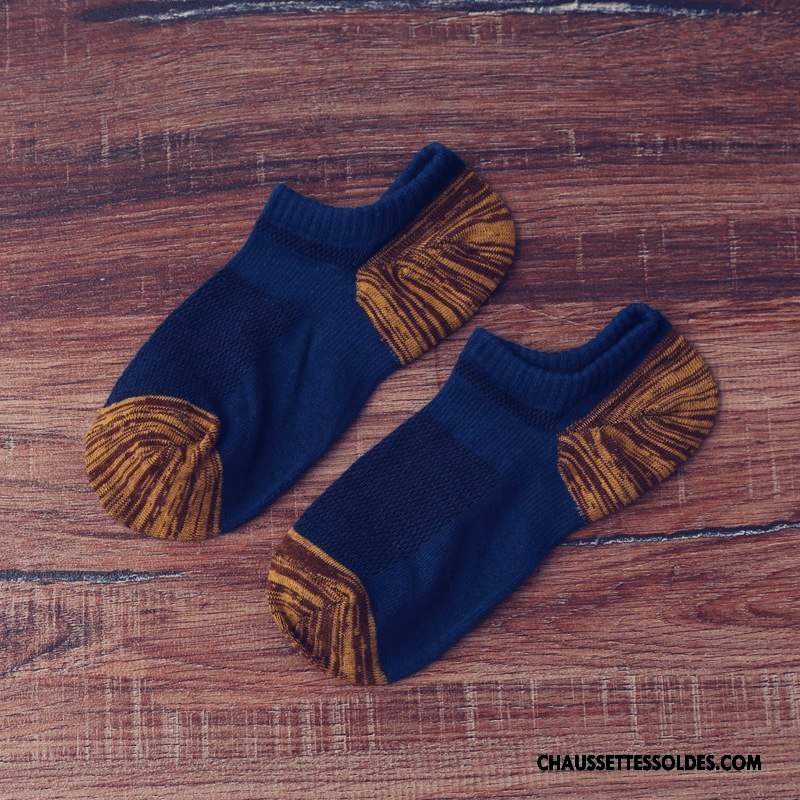 Chaussettes Courtes Homme Engrener Le Nouveau Mouvement L'automne Respirant Élasticité Couleurs Mixtes Rouge