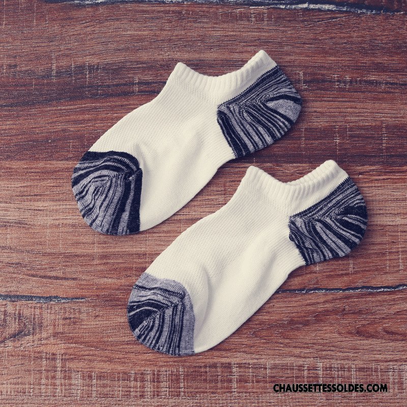 Chaussettes Courtes Homme Engrener Le Nouveau Mouvement L'automne Respirant Élasticité Couleurs Mixtes Rouge