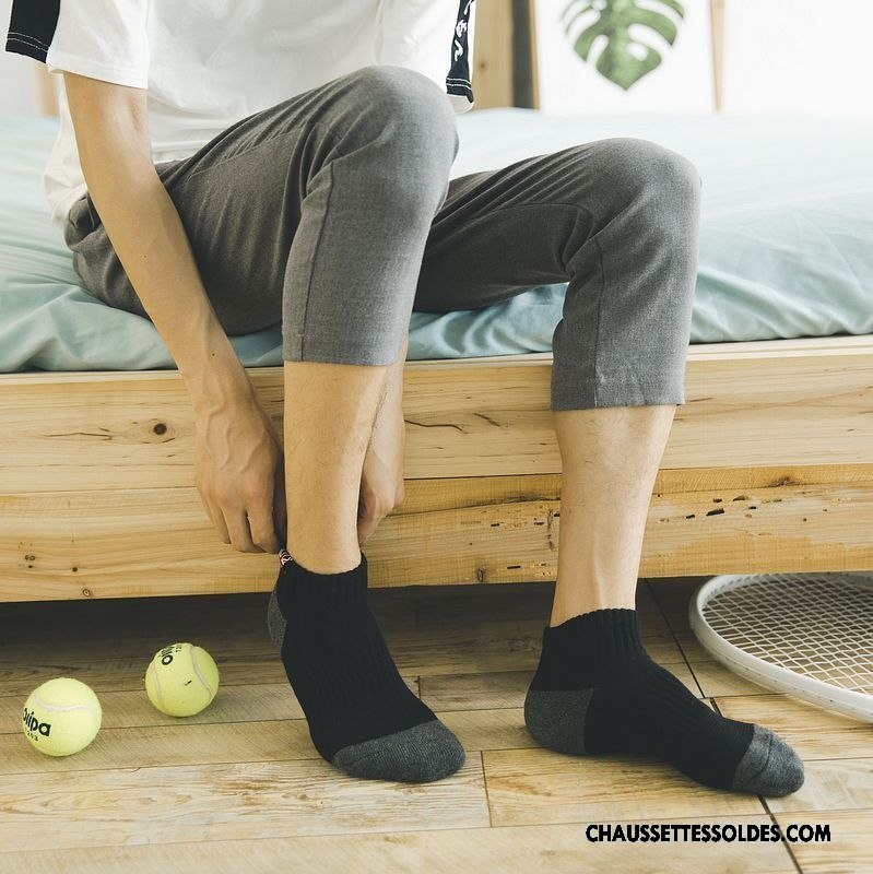 Chaussettes Courtes Homme Escalade De Plein Air Terry Renforcé Absorber La Sueur Britanique Gris Foncé