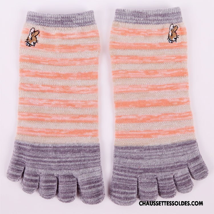Chaussettes Courtes Homme Femme Cinq Doigts Marron / Brun