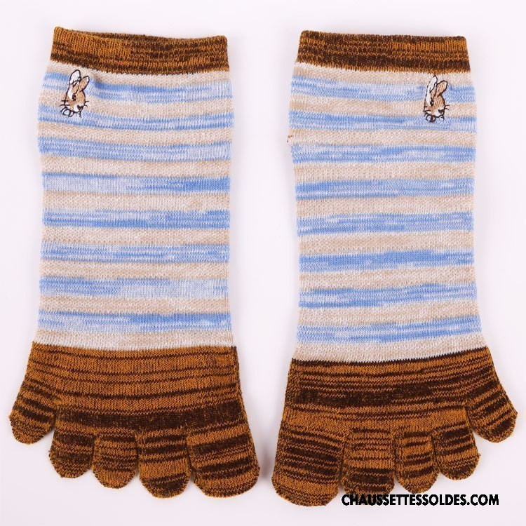 Chaussettes Courtes Homme Femme Cinq Doigts Marron / Brun