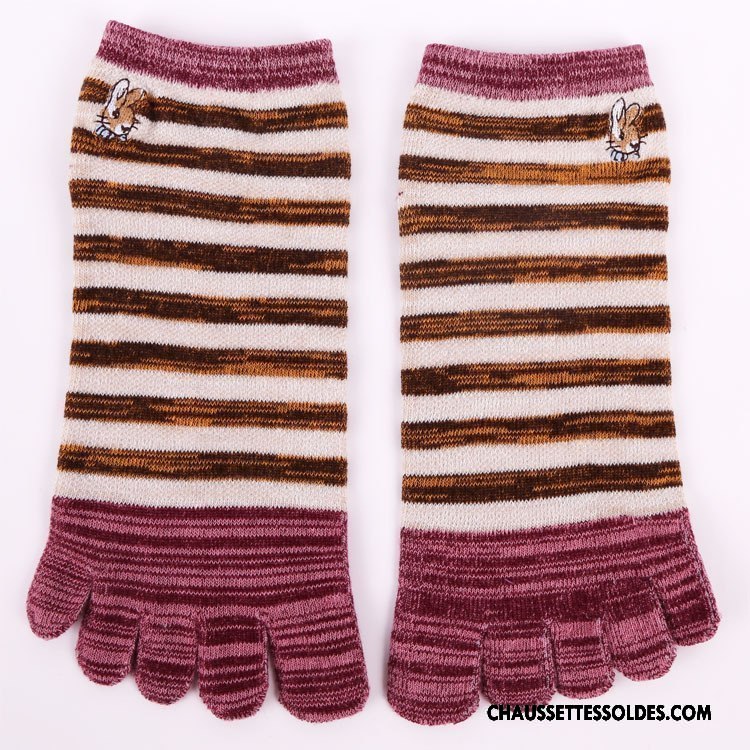 Chaussettes Courtes Homme Femme Cinq Doigts Marron / Brun