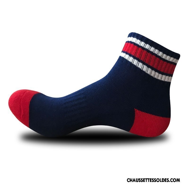 Chaussettes Courtes Homme Femme Escalade Renforcé Milieu De Plein Air L'automne Bleu