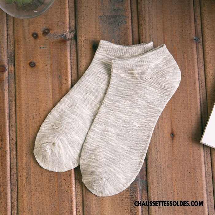 Chaussettes Courtes Homme Hiver L'automne Casual Bambou 100% Coton Yarn Gris Foncé
