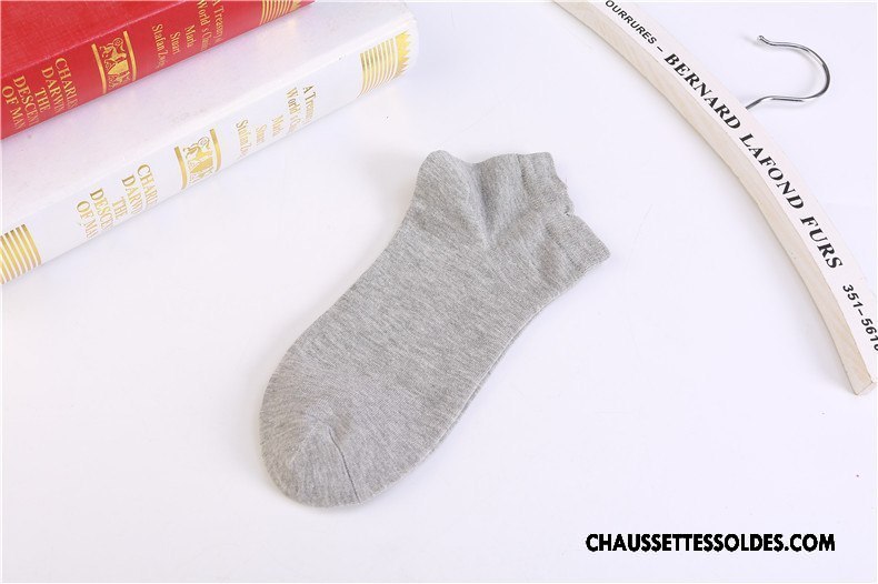 Chaussettes Courtes Homme L'automne 100% Coton Basse Chaussette Basse Coupée Le Nouveau Chaussette Courte Pure Gris Clair