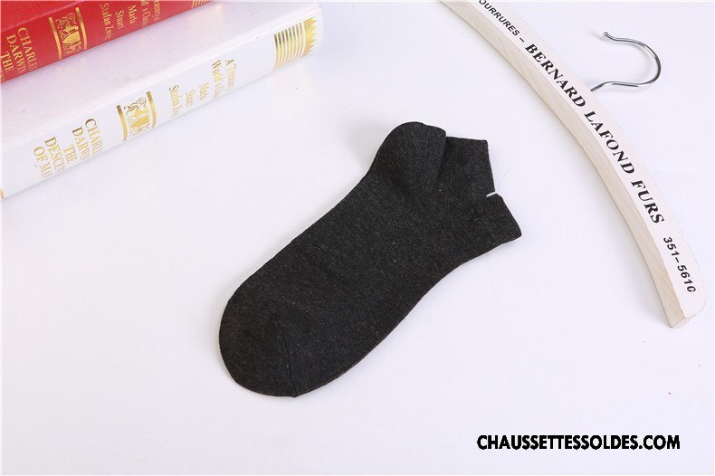 Chaussettes Courtes Homme L'automne 100% Coton Basse Chaussette Basse Coupée Le Nouveau Chaussette Courte Pure Gris Clair