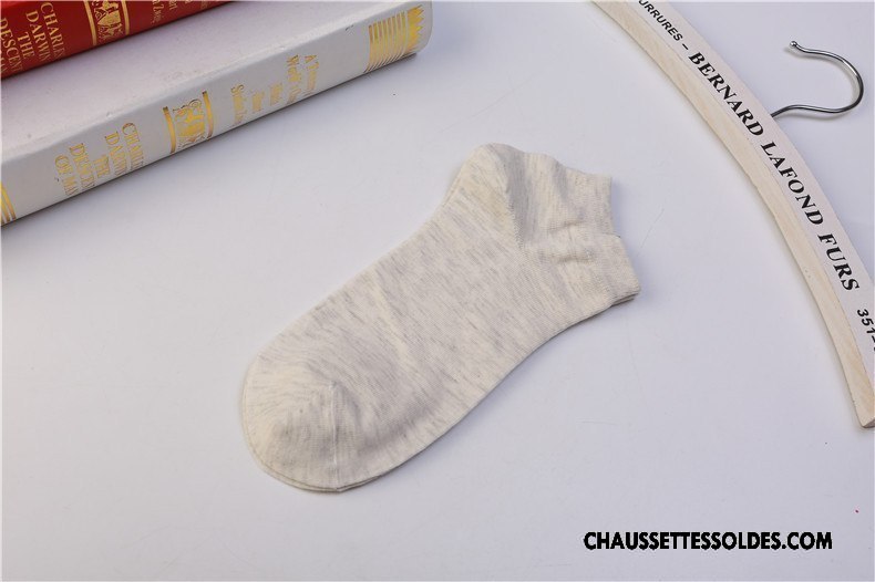 Chaussettes Courtes Homme L'automne 100% Coton Basse Chaussette Basse Coupée Le Nouveau Chaussette Courte Pure Gris Clair