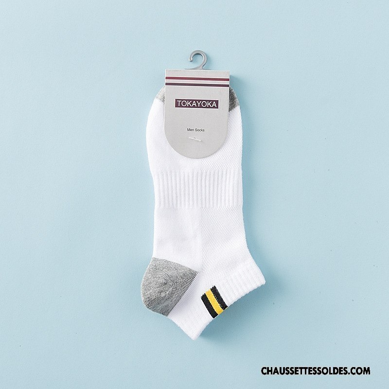 Chaussettes Courtes Homme L'automne 100% Coton Mouvement Printemps Livraison Gratuite Casual Couleurs Mixtes Blanc
