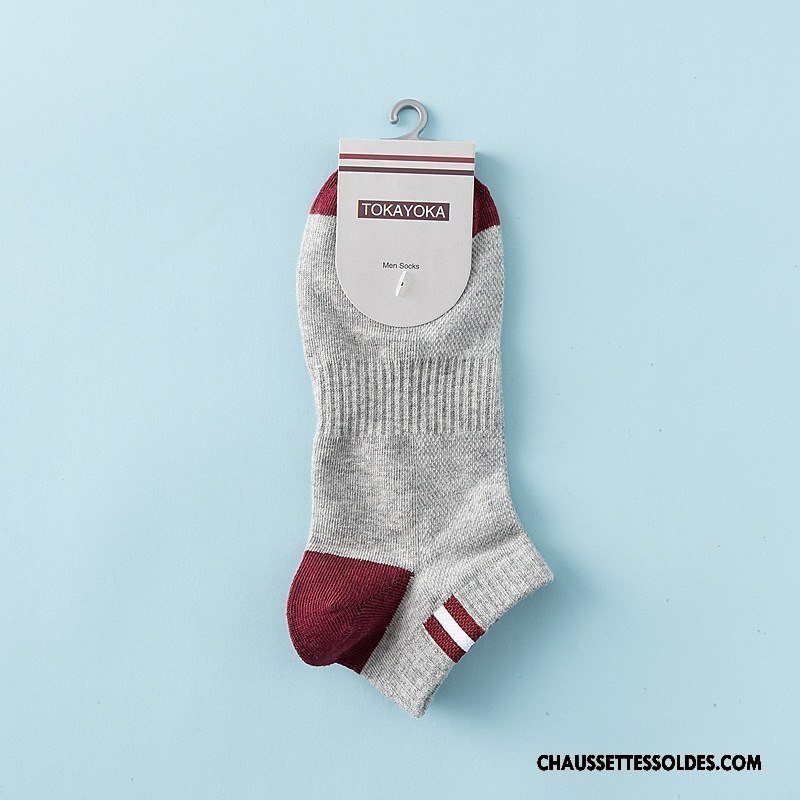 Chaussettes Courtes Homme L'automne 100% Coton Mouvement Printemps Livraison Gratuite Casual Couleurs Mixtes Blanc