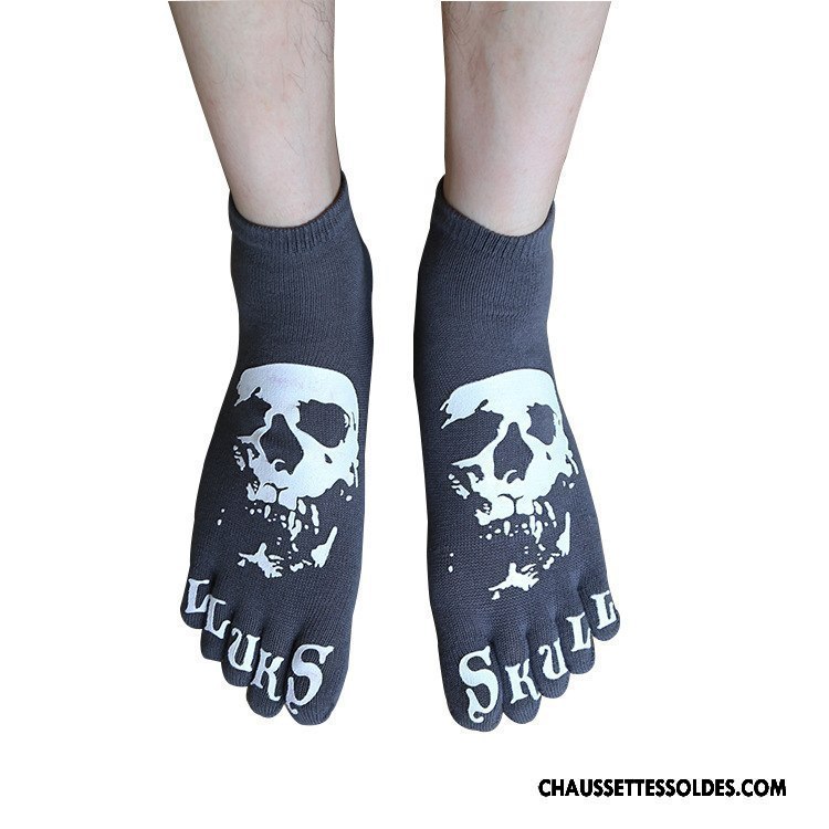 Chaussettes Courtes Homme L'automne Cinq Doigts Hiver Personnalité Violet