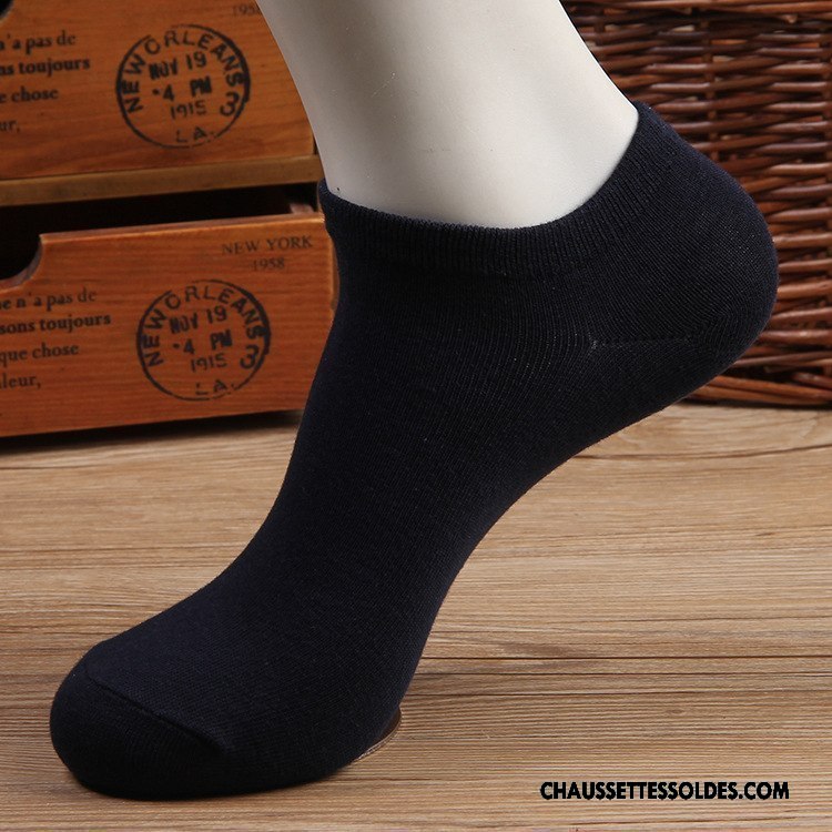 Chaussettes Courtes Homme L'automne Printemps Chaussette Basse Coupée Le Nouveau Coton Bio Pure Gris