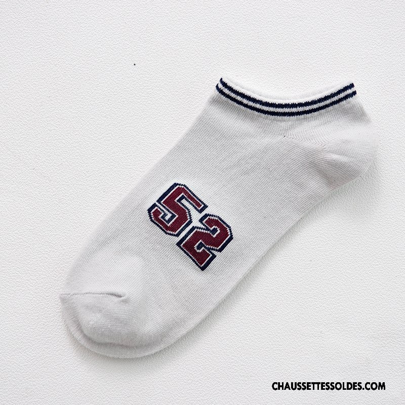 Chaussettes Courtes Homme Le Nouveau 100% Coton Chaussette Courte Numérique Basse Basket Noir
