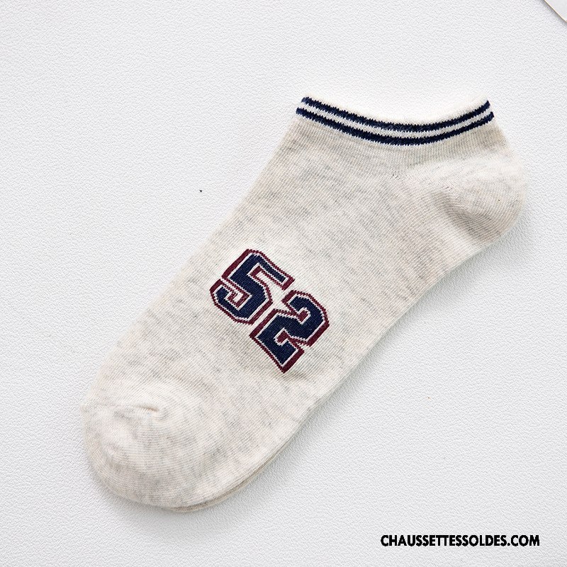 Chaussettes Courtes Homme Le Nouveau 100% Coton Chaussette Courte Numérique Basse Basket Noir