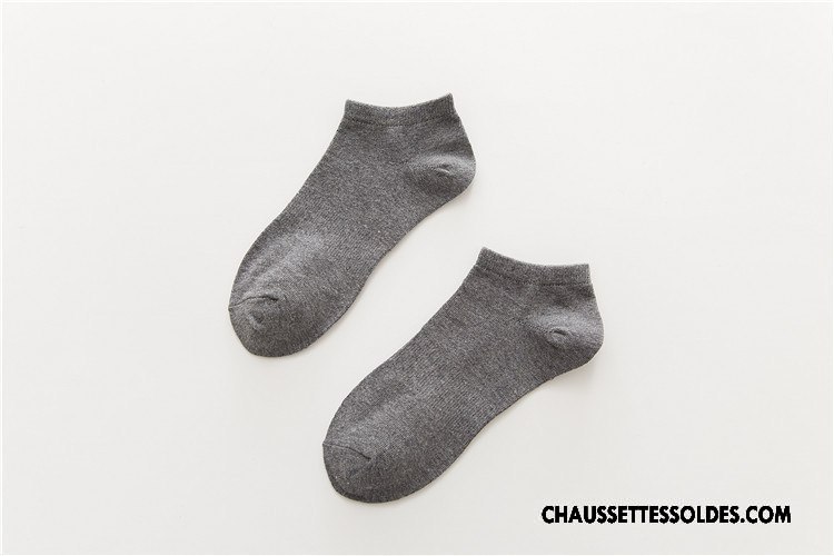 Chaussettes Courtes Homme Le Nouveau 100% Coton Mouvement Toutes Les Saisons Casual Chaussette Basse Coupée Pure Bleu