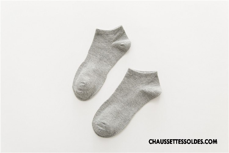 Chaussettes Courtes Homme Le Nouveau 100% Coton Mouvement Toutes Les Saisons Casual Chaussette Basse Coupée Pure Bleu
