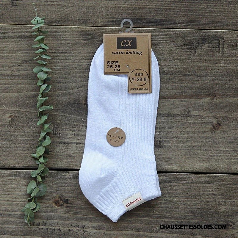 Chaussettes Courtes Homme Le Nouveau Coton Bio Été Printemps Chaussette Basse Coupée Anti-odeur Pure Gris