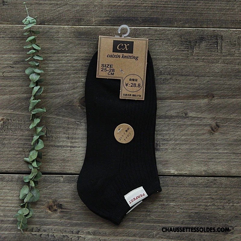 Chaussettes Courtes Homme Le Nouveau Coton Bio Été Printemps Chaussette Basse Coupée Anti-odeur Pure Gris
