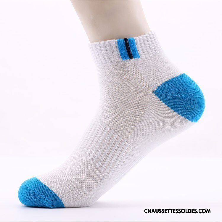 Chaussettes Courtes Homme Le Nouveau Printemps 100% Coton Absorber La Sueur Chaussette Basse Coupée Anti-odeur Blanc