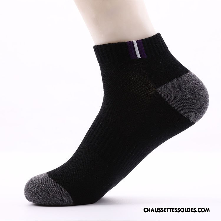 Chaussettes Courtes Homme Le Nouveau Printemps 100% Coton Absorber La Sueur Chaussette Basse Coupée Anti-odeur Blanc
