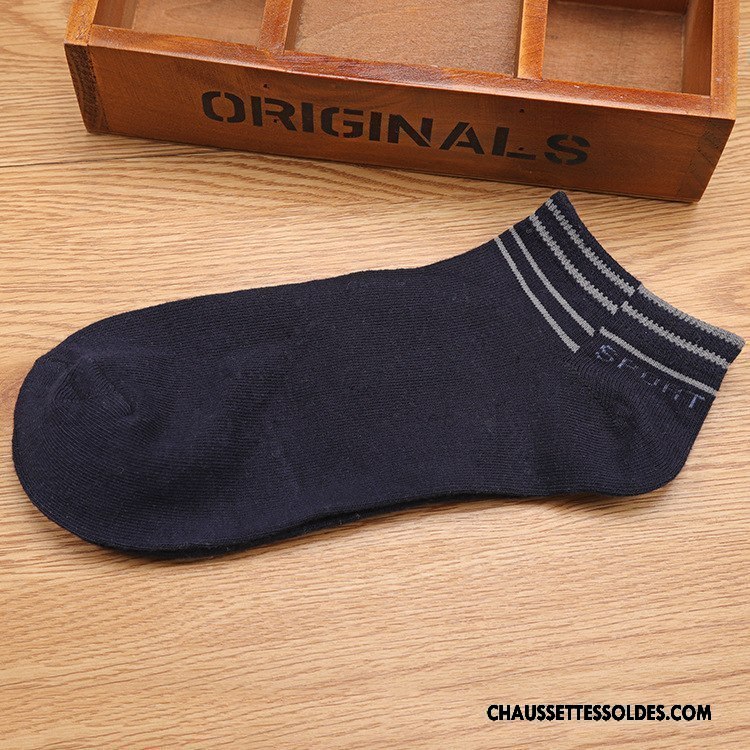 Chaussettes Courtes Homme Manuel Chaussette Basse Coupée Milieu Printemps Été Couleurs Mixtes Gris