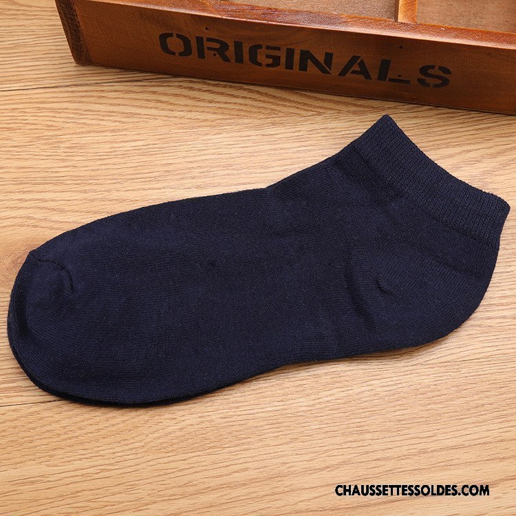 Chaussettes Courtes Homme Manuel Chaussette Basse Coupée Milieu Printemps Été Couleurs Mixtes Gris