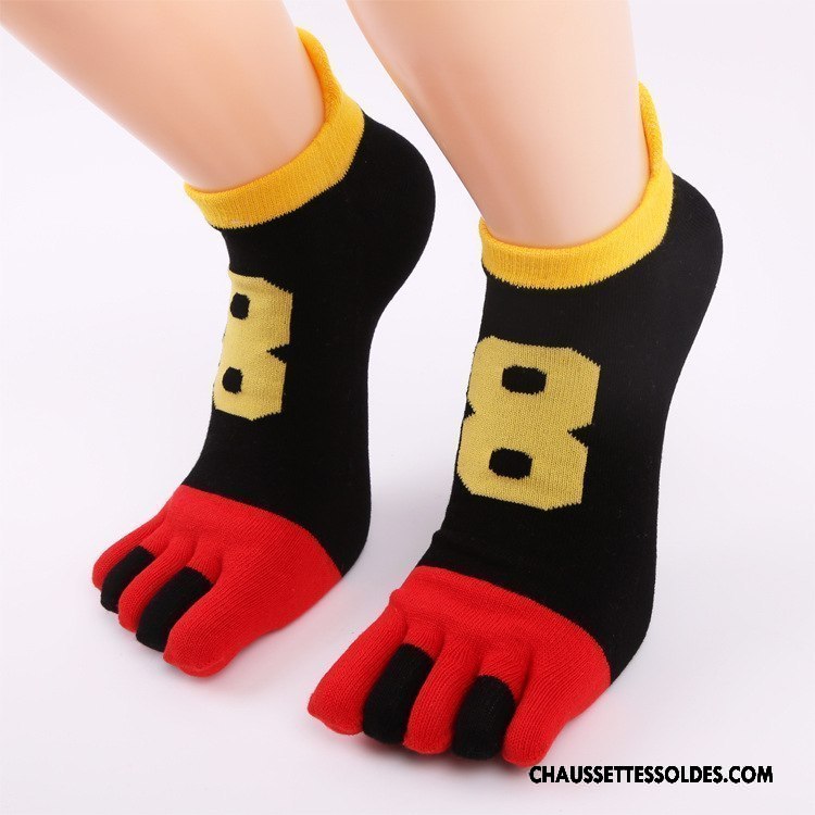 Chaussettes Courtes Homme Matelassé Casual Chaussette Courte Mouvement Cinq Doigts Gris