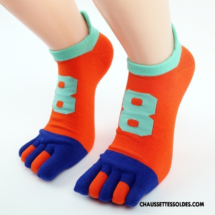 Chaussettes Courtes Homme Matelassé Casual Chaussette Courte Mouvement Cinq Doigts Gris