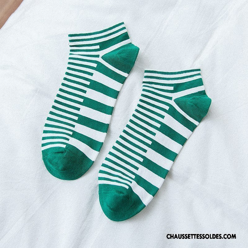 Chaussettes Courtes Homme Matelassé Chaussette Basse Coupée Confortable Chaussette Courte Le Nouveau Rayé Bordeaux Coloré
