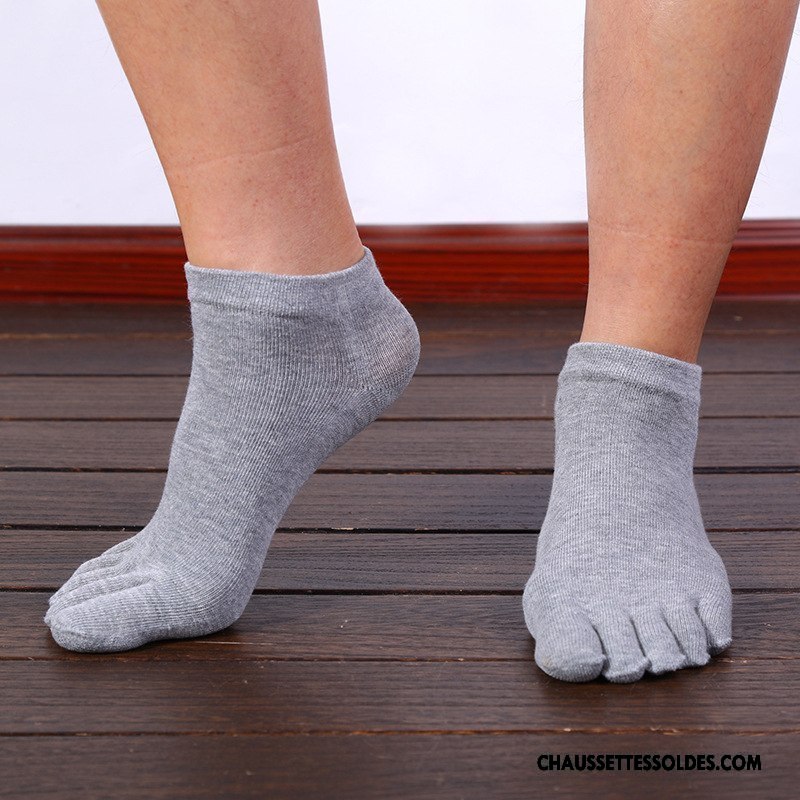 Chaussettes Courtes Homme Matelassé Cinq Doigts Anti-odeur Blanc