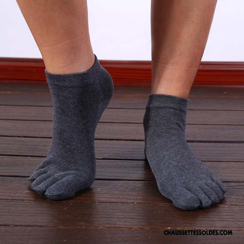 Chaussettes Courtes Homme Matelassé Cinq Doigts Anti-odeur Blanc