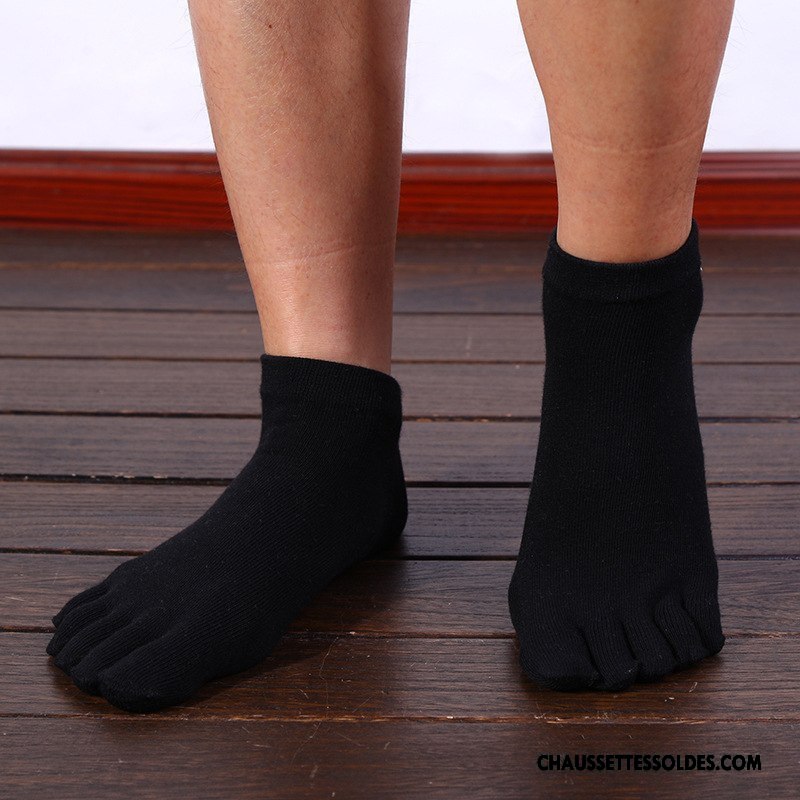 Chaussettes Courtes Homme Matelassé Cinq Doigts Anti-odeur Blanc