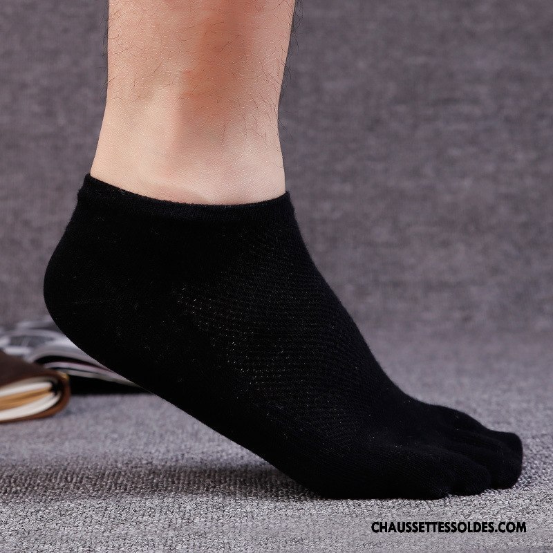 Chaussettes Courtes Homme Mince Cinq Doigts Livraison Gratuite Respirant Été Coton Bio Bleu