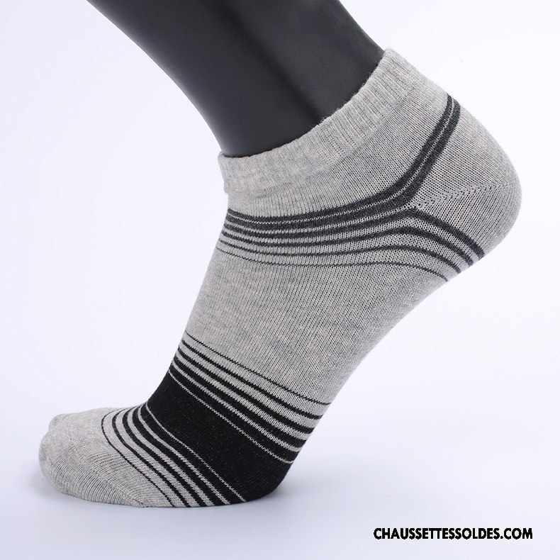Chaussettes Courtes Homme Mode Chaussette Basse Coupée Été Nouvelles Arrivées Simple Respirant Gris Clair