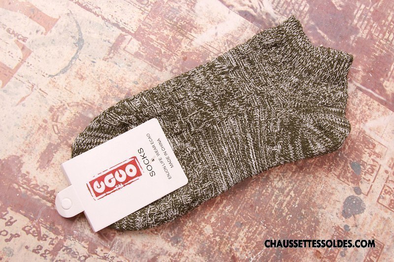 Chaussettes Courtes Homme Mouvement Chaussette Basse Coupée Épais Chaussettes En Coton Bien Gris