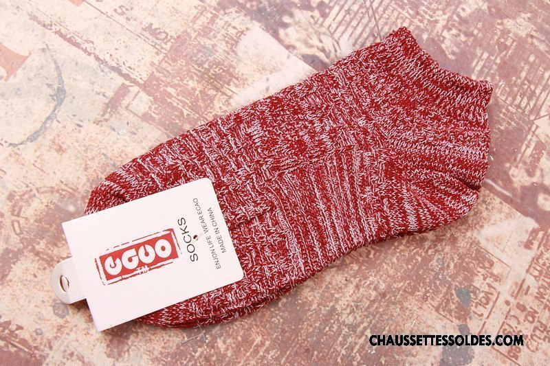 Chaussettes Courtes Homme Mouvement Chaussette Basse Coupée Épais Chaussettes En Coton Bien Gris