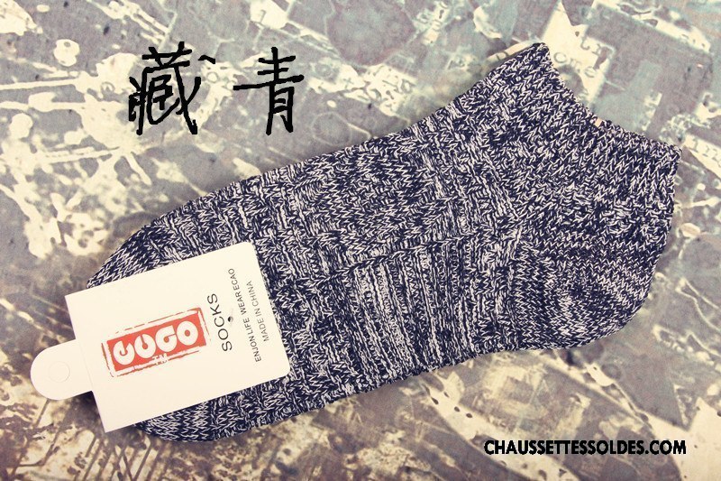 Chaussettes Courtes Homme Mouvement Chaussette Basse Coupée Épais Chaussettes En Coton Bien Gris