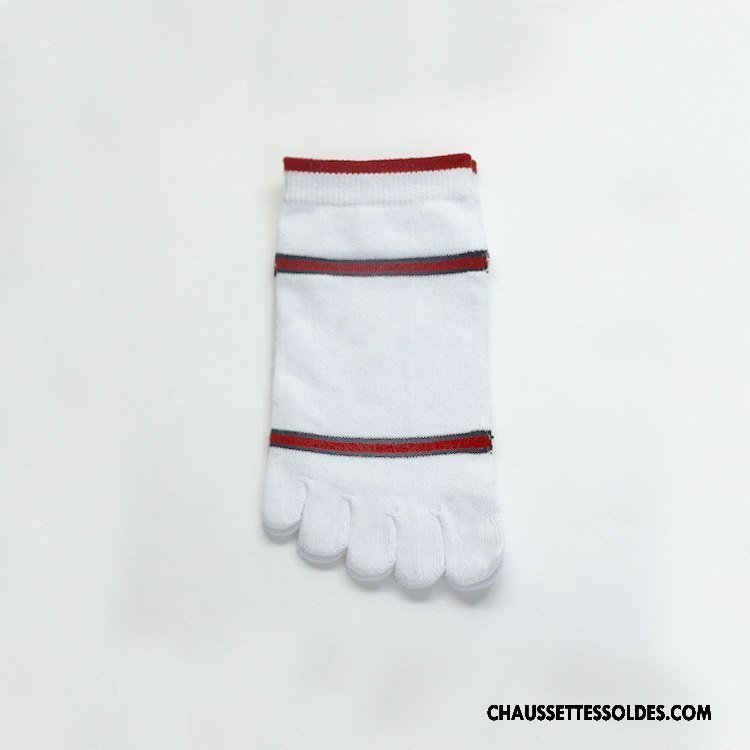 Chaussettes Courtes Homme Mouvement Cinq Doigts Coton Bio En Maille 100% Coton Noir
