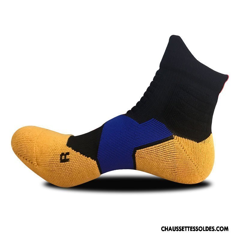 Chaussettes Courtes Homme Mouvement Hiver Absorber La Sueur L'automne Basket Milieu Bleu Marin