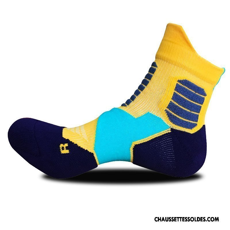 Chaussettes Courtes Homme Mouvement Hiver Absorber La Sueur L'automne Basket Milieu Bleu Marin